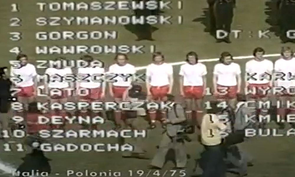 Mecz Włochy - Polska 1975