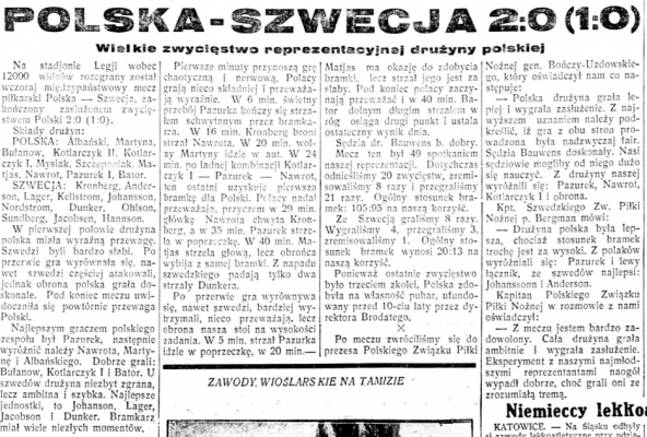 Polska - Szwecja 1932
