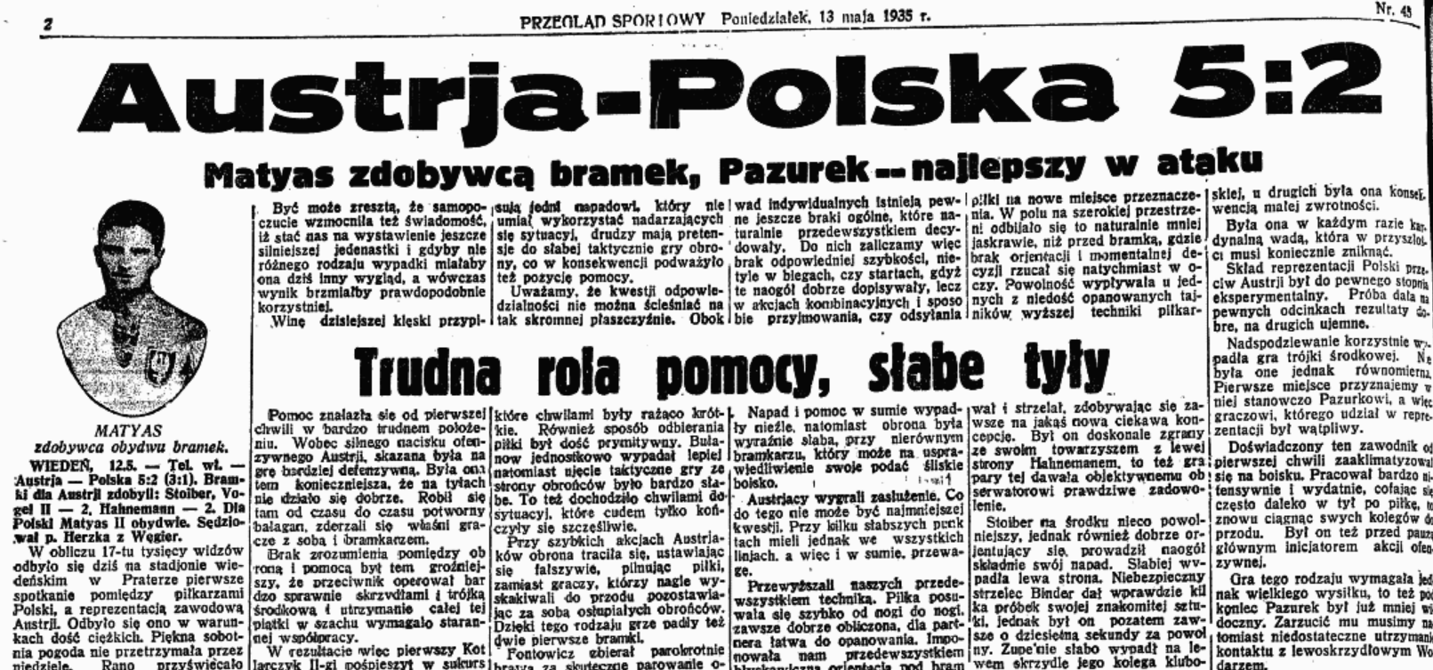 Austria - Polska 12.05.1935
