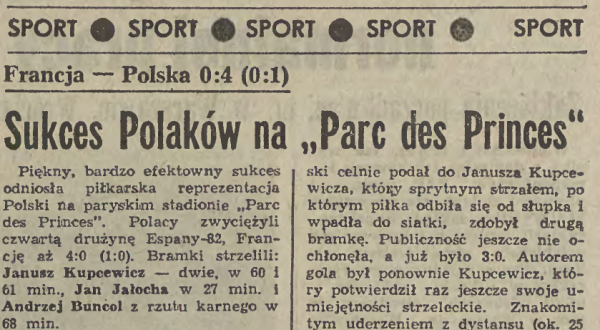 Francja - Polska 0-4 1982
