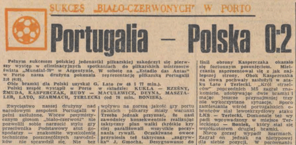 Portugalia-Polska 1976
