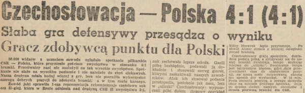 Polska - Czechosłowacja 1950.
