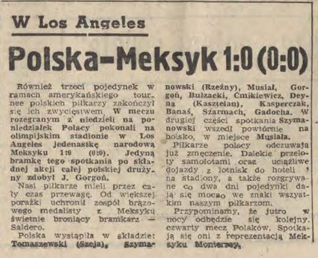 Meksyk - Polska 0-1 1973