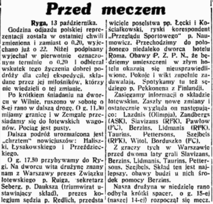 Łotwa-Polska 14.10.1934