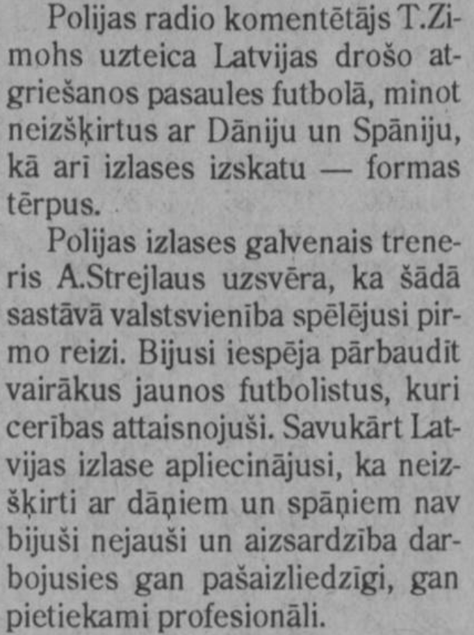 Polska-Łotwa. 20.11.1992.